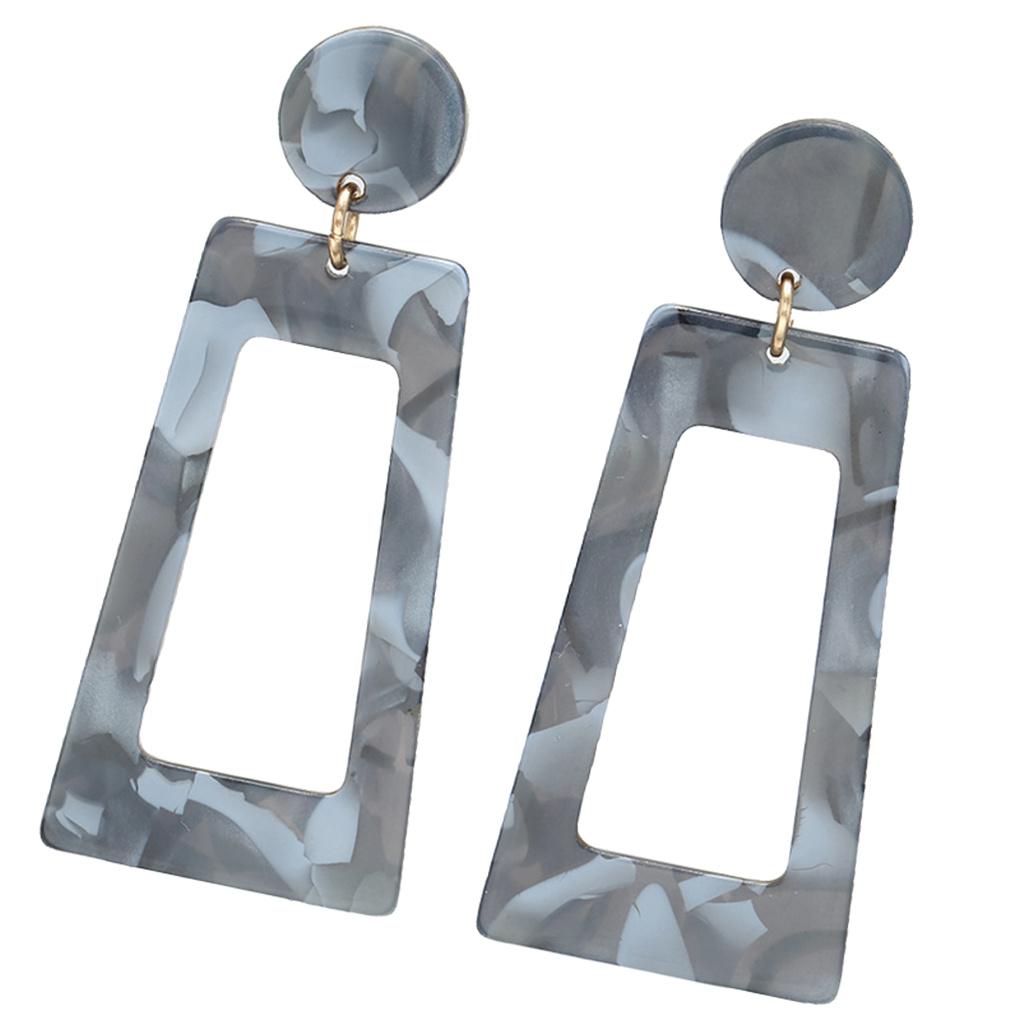 1 Pair Earrings Square Geometric Universal Round Colorful Exaggerated Jewelry Party Favors Fashion Accessory Gifts for Women