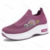 2025 New Platform Casual Shoes Women's Slip on Non Slip Height Increase Vulcanized Shoes Women's Fly Weave Breathable Shoes