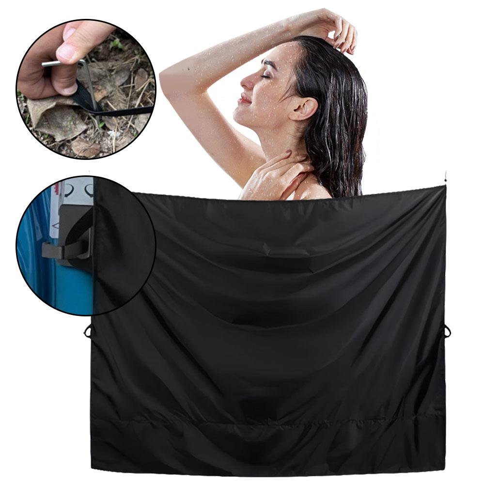 Camper Tailgate Protector with Hooks for Outdoor Shower Curtain