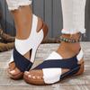 Women Sandals Peep Toe Wedge Heels Sandals Platform Summer Shoes for Women Sandalias Mujer Elegant Female Footwear Large Size 43