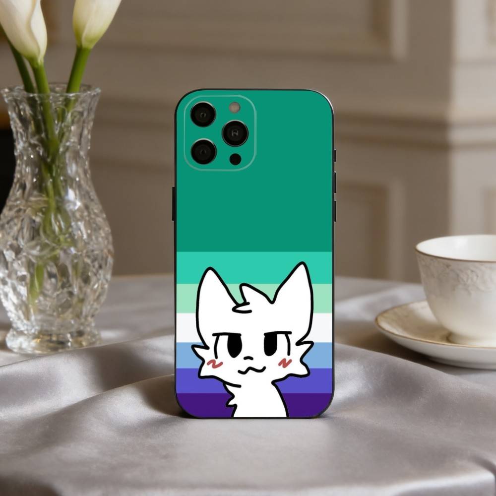 1PC C-Cute B-Boykisser -R Phone Case For iPhone 17,16,15,14,13,12,11 Plus,Pro Max,XS,Soft Silicone Black Cover