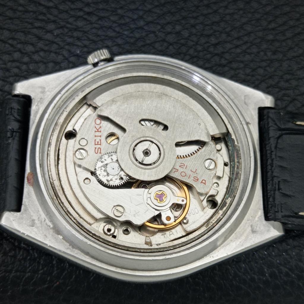 ВИНТАЖНЫЕ АВТОМАТИЧЕСКИЕ ЧАСЫ SEIKO 5 7019A ЯПОНИЯ МУЖСКИЕ С СИННИМ ЦИФЕРБЛАТОМ a708544-1