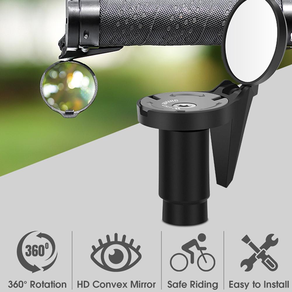 Bicycle Handlebar Plug Rearview Mirror Adjustable Bicycle Handlebar Mirror Bike Rearview Mirror