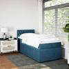 Maison Exclusive - Sommier à lattes de lit avec matelas bleu 90x190 cm velours