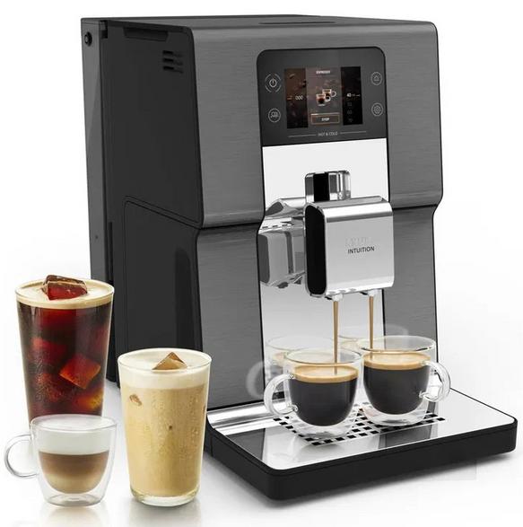 KRUPS EA879N Intuition Experience Hot & Cold Pressure Espresso Machine, Black