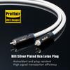75Ohms Digital Coaxial Cable OCC Silver Plated Conductor Dual Shielding SPDIF Cable For TV HiFi Audio DAC