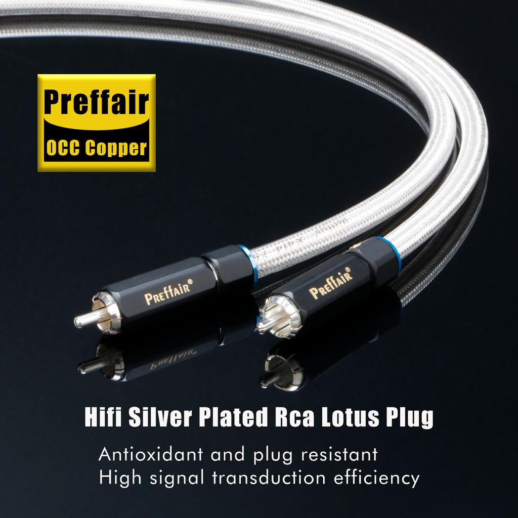 75Ohms Digital Coaxial Cable OCC Silver Plated Conductor Dual Shielding SPDIF Cable For TV HiFi Audio DAC