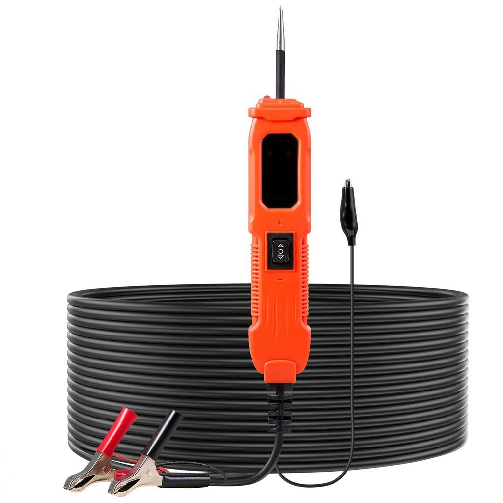 Automotive Circuit Tester, 6 - 36 DCV Power Circuit Probe Tester with Lighting, Automotive Power Tester Probe with 13 ft / 4 m Cable, ABS Shell Wire