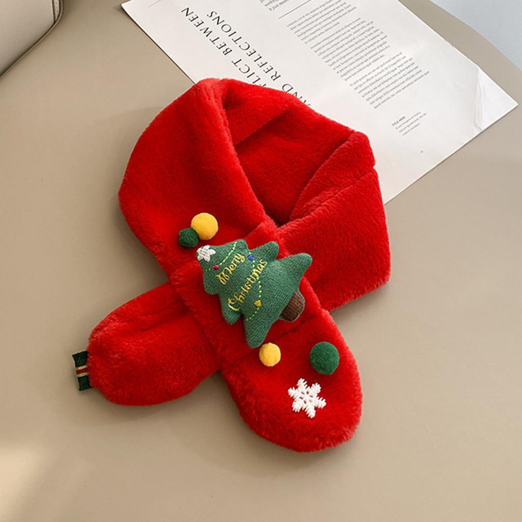 Детский шарф 'Рождественская елка' Зимний Утепленный Теплый Детский Шарф Мягкий Приятный к Коже Премиальное Ощущение для Мальчиков и Девочек