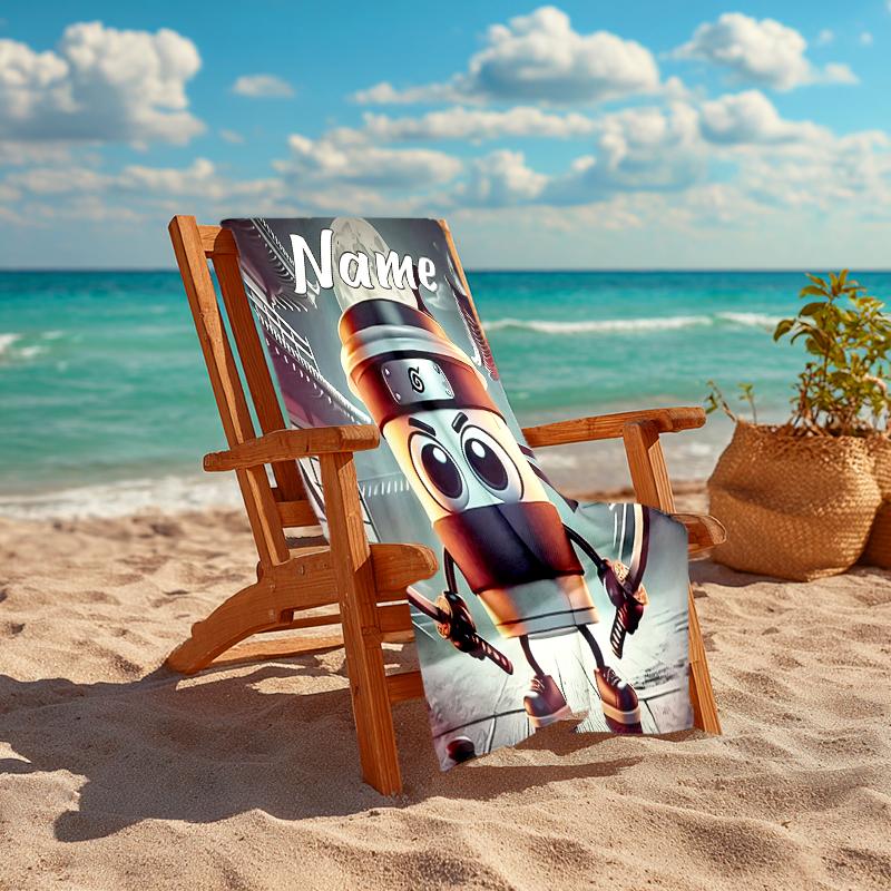 Personalized customized proof beach towel with Italian Brainrot animal pattern - soft, absorbent,quick-drying,perfect swimming,camping&bathing