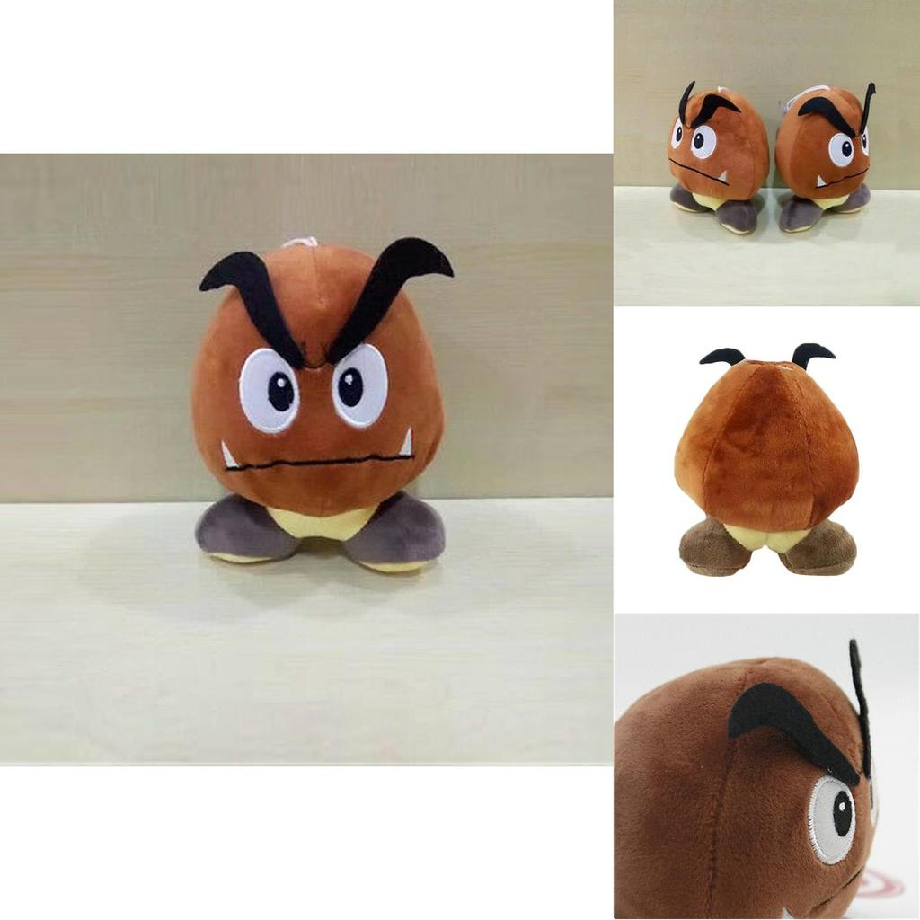 Cute 6'' Super Mario Bros. Sad Goomba Stuffed Plush Doll Ideal For Gifts And Play
