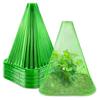 10 Pcs Plant Cloches Transparent Cloches Nursery PET Plastic Reusable Garden Cover Plant Windbreak