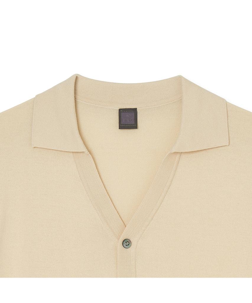 Iolo V-Cut Collar Shirt_Cream
