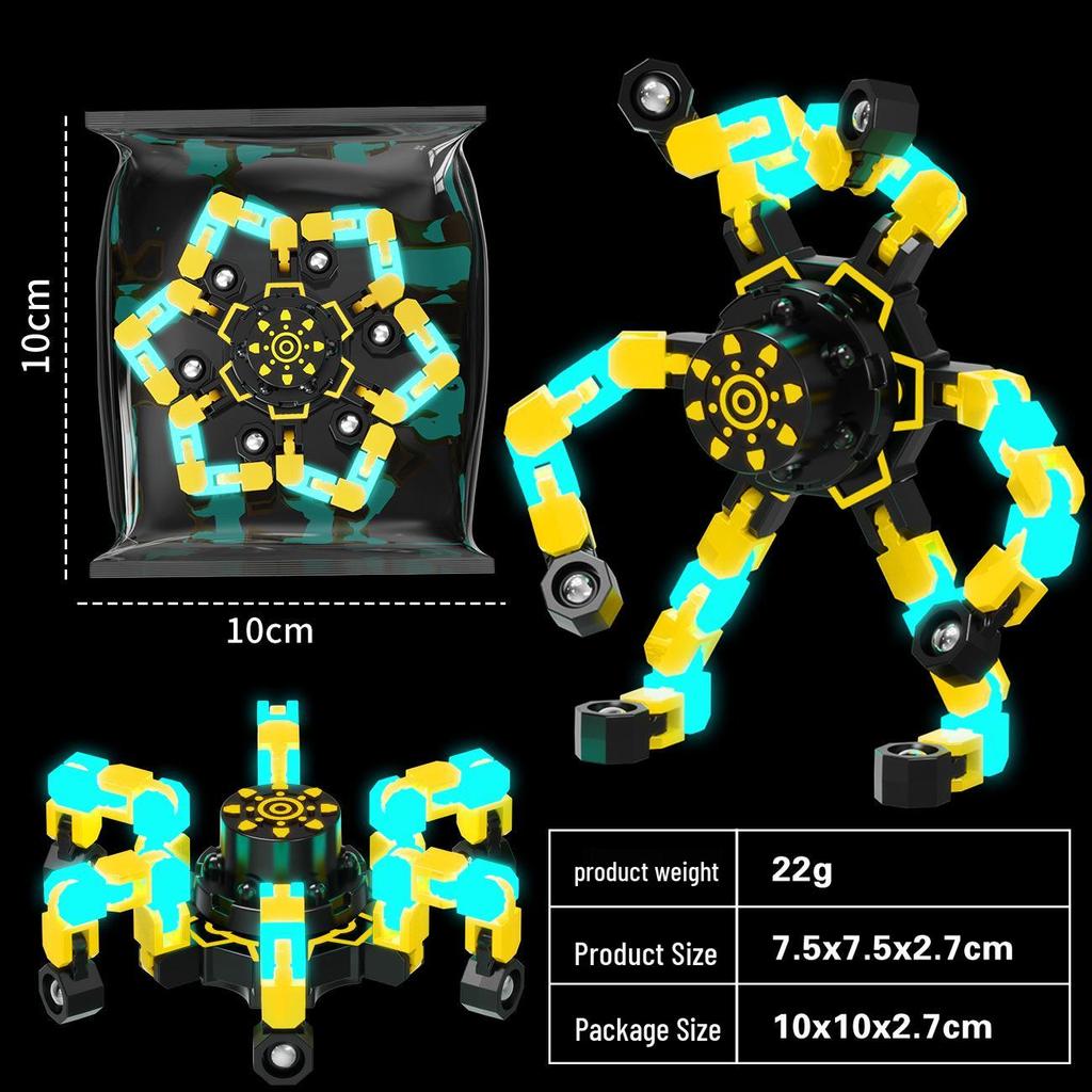 Деформируемая светящаяся игрушка-гироскоп: Образовательный механический фиджет для детей
