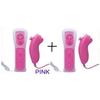 Wii Controller - YSFMODE® - Motion Plus - Pink - 2 Remote Controls - 2 Nunchucks