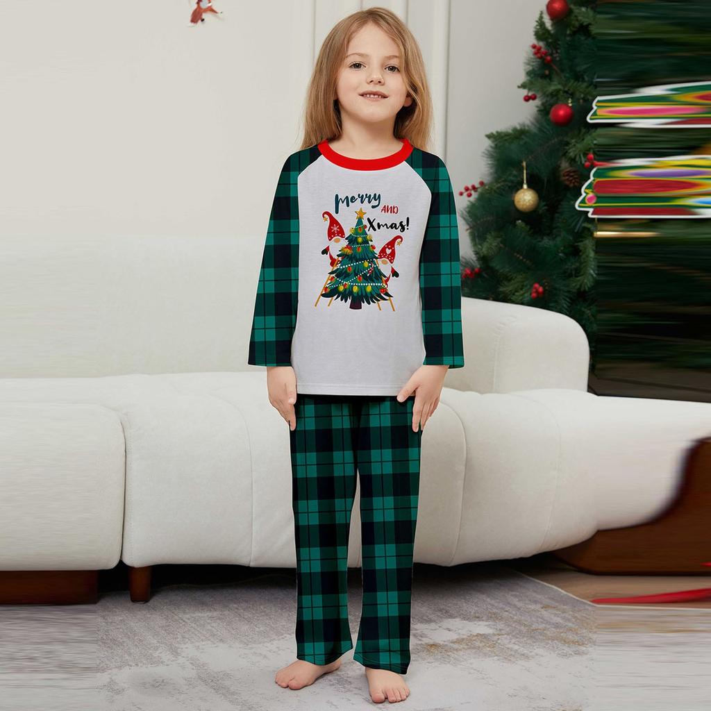 Christmas Parent Child Family Set Home Furnishings Christmas Pajamas Two Piece Set