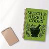 Witch's Herbal Notebook Vintage Spiral Bound Plant Journal with Bookmark Mystical Aesthetic Diary for Botany Notes