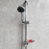 Stainless Steel Lift Type Shower Slide Bar Holder with Rod Soap Dish Suction Cup Install