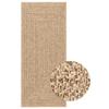 VidaXL Tapis ZIZUR 80x200 cm aspect de jute intérieur et extérieur, tapis d'extérieur, tapis de sol, tapis d'intérieur, 4006151