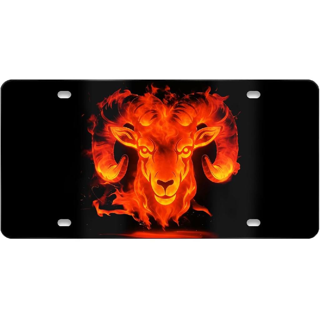 Aluminum Metal Front License Plate Cover Decorative Car Plates Rust-Proof Waterproof 6x12 Inch Bear Mountain Car Accessories