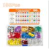 100/180 Piece Automotive Fuse Set Complete Range of Current Specifications. Color-Coded Amperage for Quick Identification; High-Quality Conductive