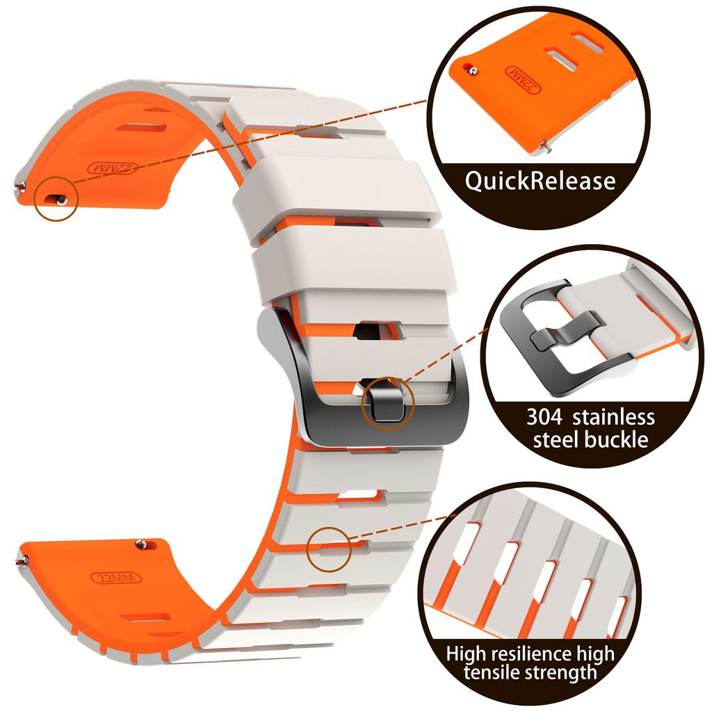 22mm Watch Strap For POLAR Grit X X2 Pro Titan M M2 M3 V3 Soft Bracelet For POLAR Grit X Silicone WatchBand Sports Accessories