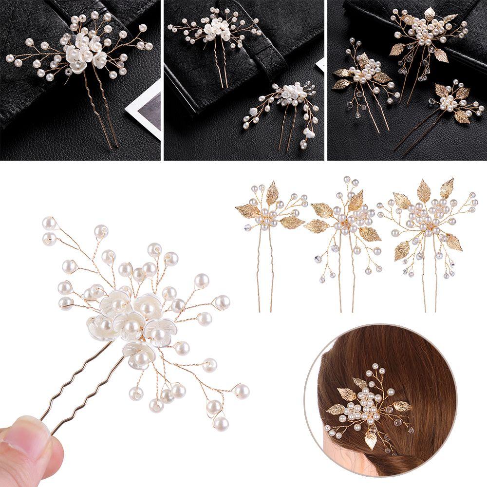 1/2/3PCS for Bridal Hairstyle Wedding Hair Jewelry Women Hairpins Hair Clips Headpieces Headwear