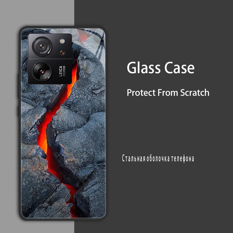 Для Xiaomi 13T 13T Pro Чехол Защитный Чехол из Закаленного Стекла Жесткий Ударопрочный Чехол Бампер Для Xiaomi Mi 13T Pro Mi13T Pro Защитный Чехол