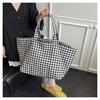Women Plaid Large Capacity Tote Bag Fashion Shoulder Bag Handbag Shopper Storage Bag