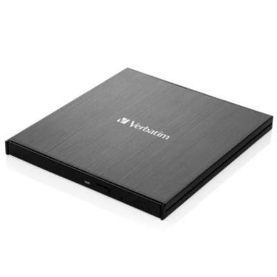 Verbatim Внешний Slimline CD/DVD рекордер USB-C + Кабель USB-C/USB-C на USB-A 3.2 Черный/Black 43886