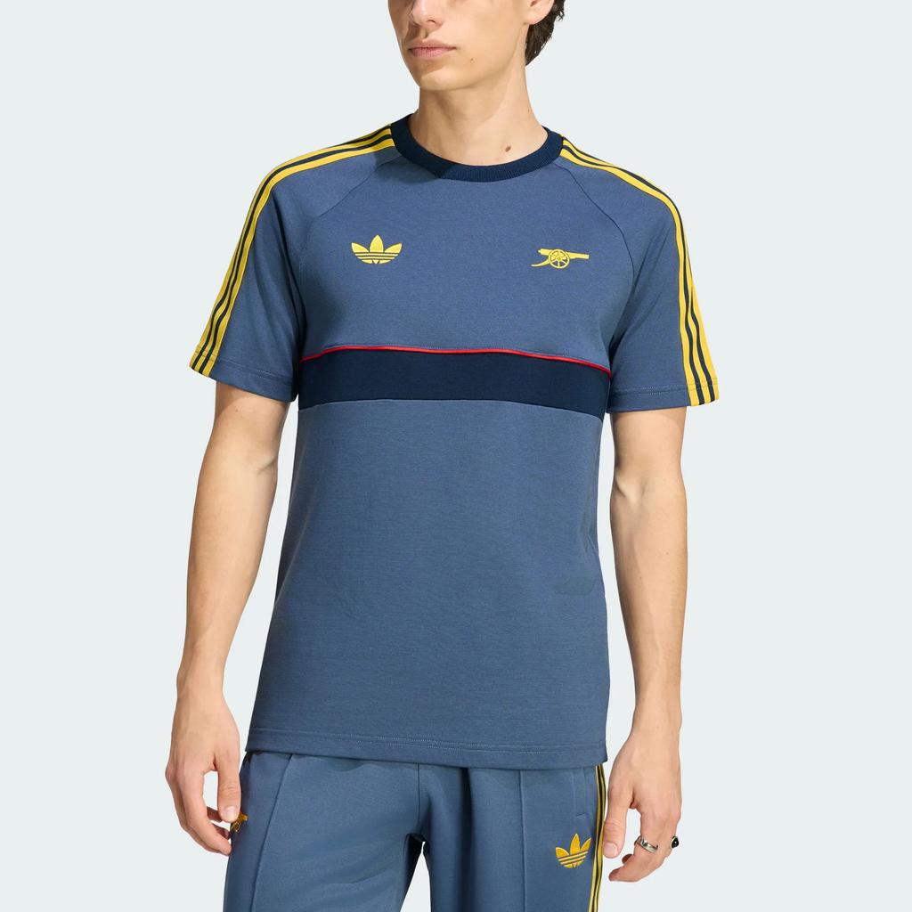 Men's Adidas Originals T-Shirts Men's Soft Ink Blue Crew Neck Moderate Other