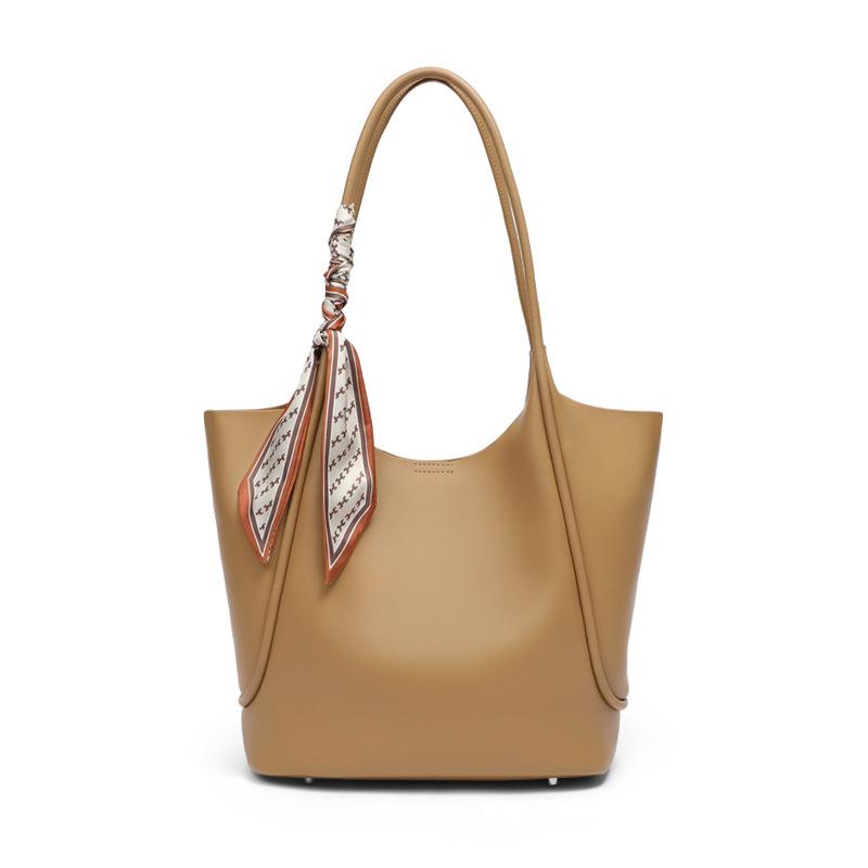 2025 New Oblique Span Women's Bag Tote Bag Autumn and Winter Bow Casual Bucket Bag Shoulder Bag Large Capacity