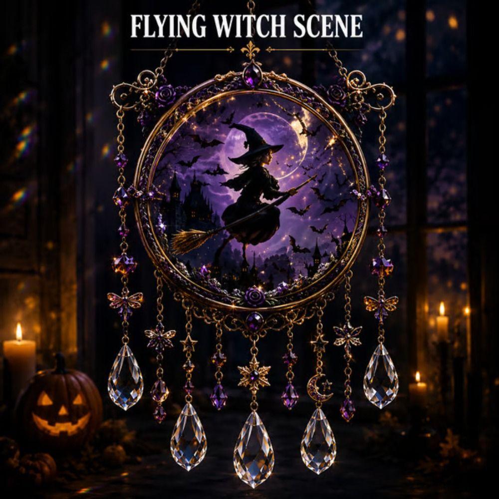 Acrylic Suncatcher Hanging Wall Decor Witch Window Hanging Decor Window