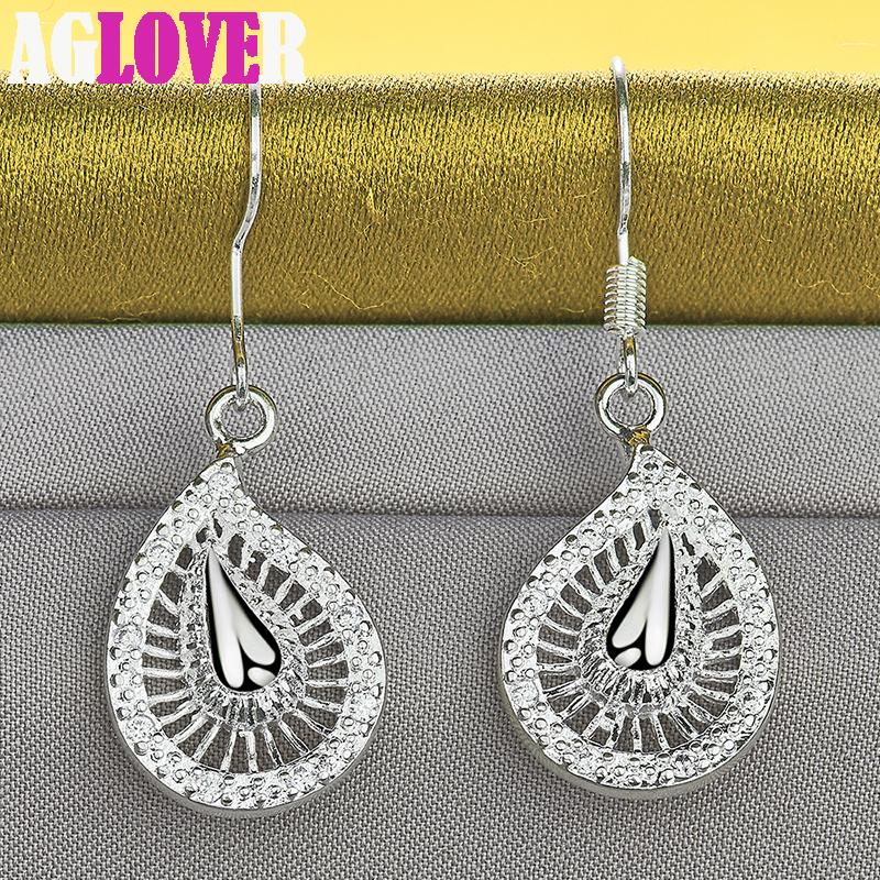 Ювелирные изделия из сережек-капель из стерлингового серебра 925 пробы с каплями воды