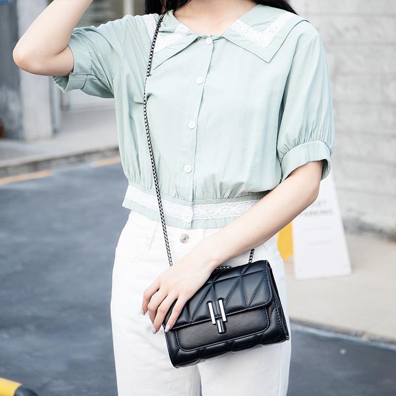 Женская сумка, Ромбовидная сумка через плечо, Сумка на цепочке, Сумка на одно плечо, Маленькая квадратная сумка