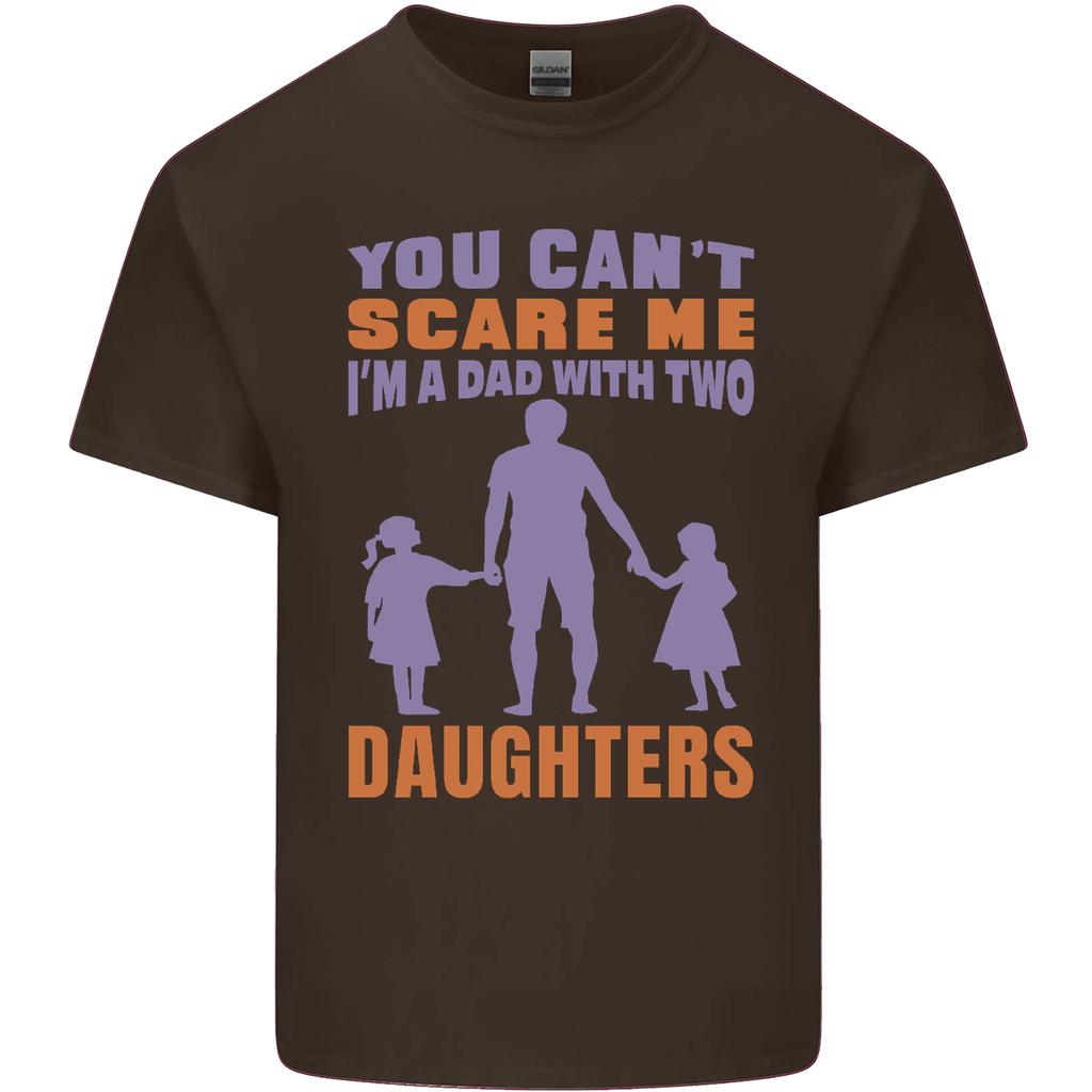 Dad With Two Daughters Funny Fathers Day Unisexs Light Cotton TShirt