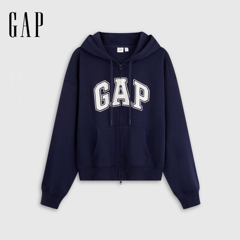Женское худи на молнии из флиса с логотипом GAP