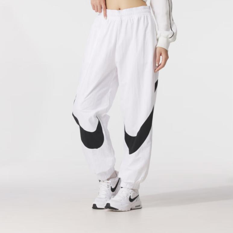 Nike Повседневные брюки женские Белые/Черные Умеренно подвернутые брюки HV2358-100