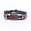2/3 шт. панк-гитарный браслет ретро искусственная кожа цинковый сплав рок-музыка браслет ручной работы плетеный многослойный браслет для мужчин