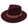 Цилиндр Джазовая шляпа Мужская и женская плюшевая фетровая шляпа Премиальная шерстяная шляпа Бант