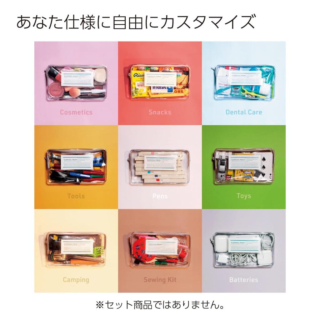 KOKUYO Пенал Пенал Чехол Большая вместимость Простой Прозрачный Классический Карман Oshikatsu F-VBF231T