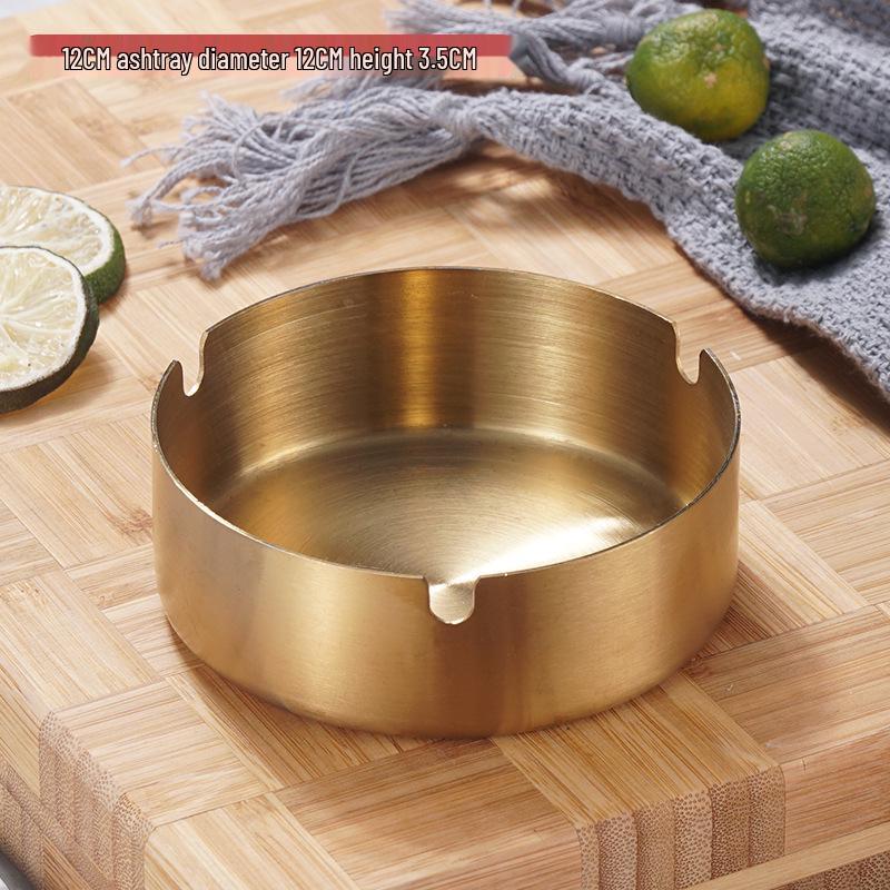Stainless Steel Windproof Ashtray: Large, Creative Design for Home, Restaurant, and Cafe