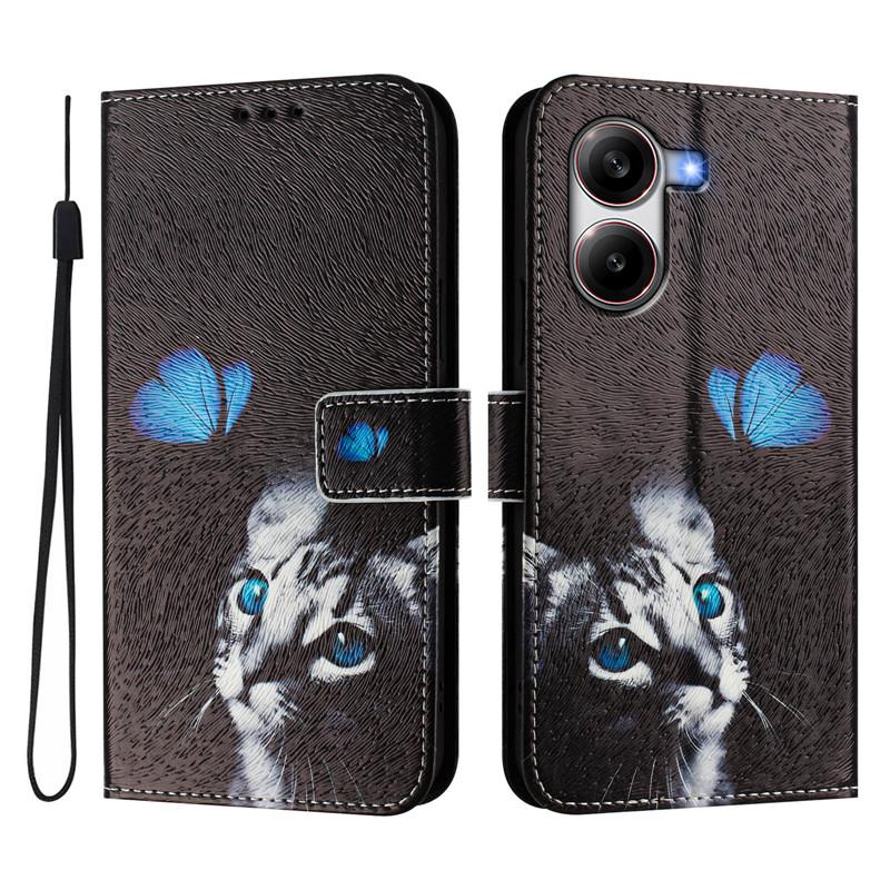 Кожаный чехол-книжка X7 для Xiaomi Poco X7 Pro C75 M7 PocoM7 PocoX7 Pro 5G Кошелек Магнитный Расписной чехол Кот Цветок Медведь