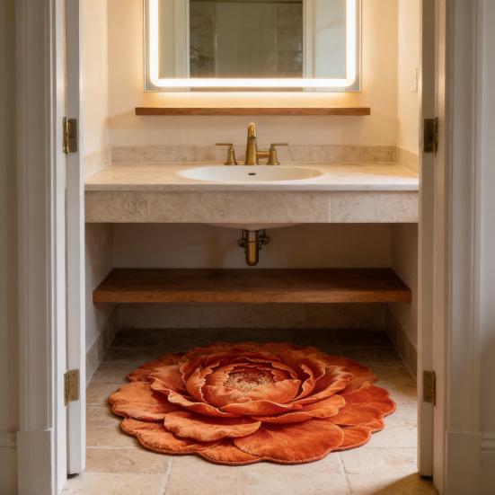 3D Цветочный Ковер Иллюзия Цветочный Узор Бархатный Ковер Нескользящий Плюшевый Коврик для Гостиной Спальни Детской Прихожей