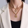 Marka Fashion Универсальное стекированное ожерелье из титановой стали с покрытием из 18-каратного золота О-образная цепочка без кулона Открытая цепочка Ювелирные изделия для женщин