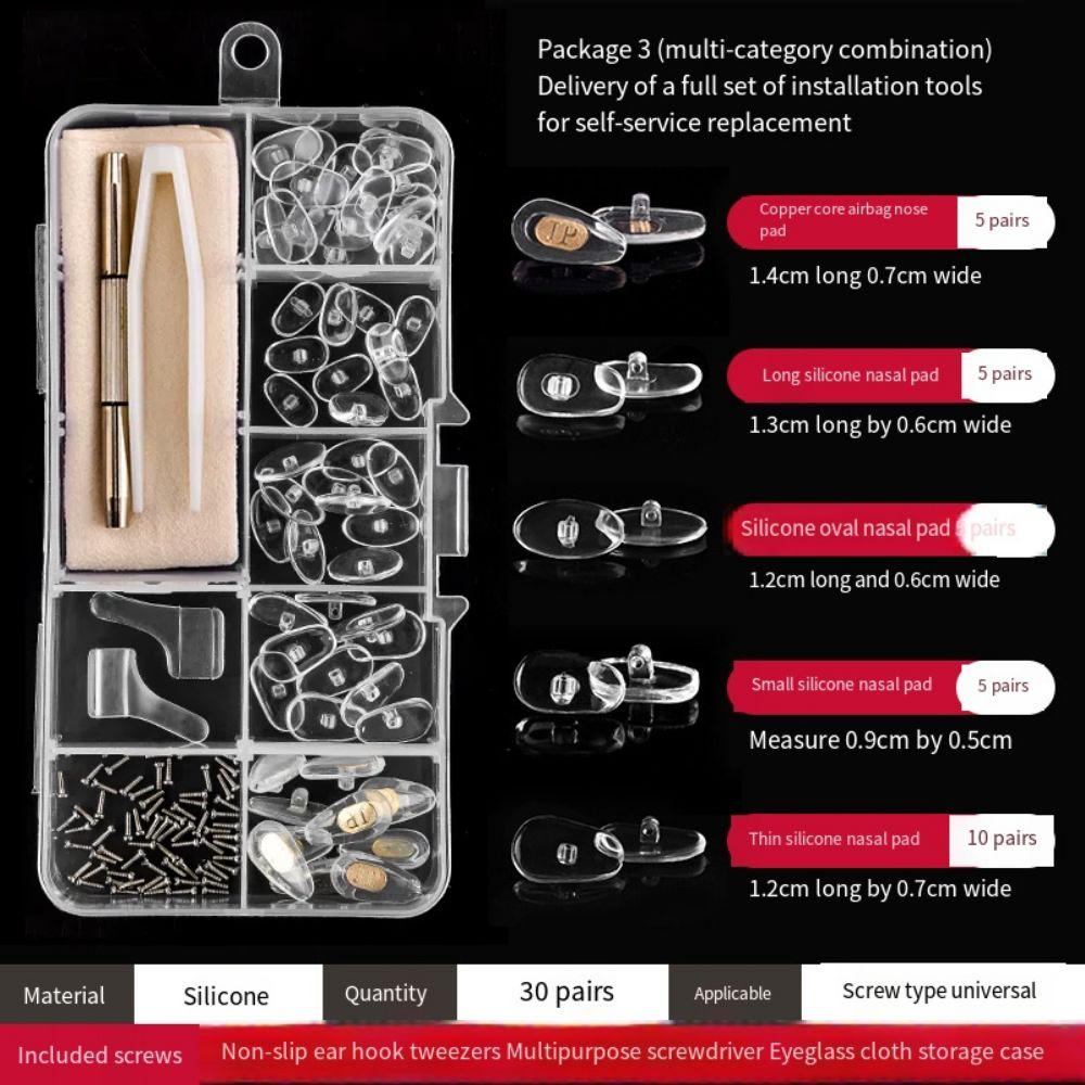 Antiskid Precision Screw Sets Silicone Glasses Repair Tools Eyeglass Repair Kit  Repair Accessories