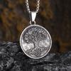 Retro Nordic Tree of Life Pendant World Tree Medal Necklace Men and Women Amulet Jewelry Gift
