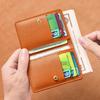 Women's Wallet Simple Folding Button Small Wallet Driver's License Card Bag Soft Leather Wallet