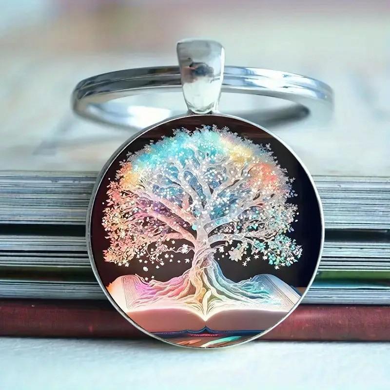 Badge Time Gemstone Keychain Pendant Cross Border Accessories Metal Keychain