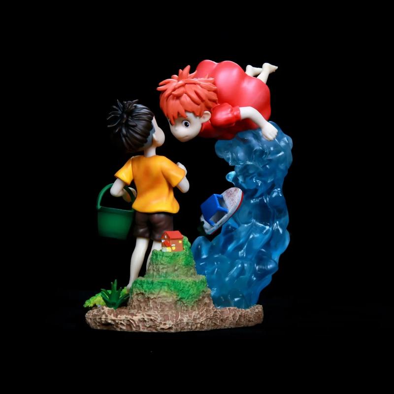 Ponyo On The Cliff Anime Figure Ponyo Figure Pvc Gk Statue Figurine Model Doll Collection Room Decora Desk Toys Gift